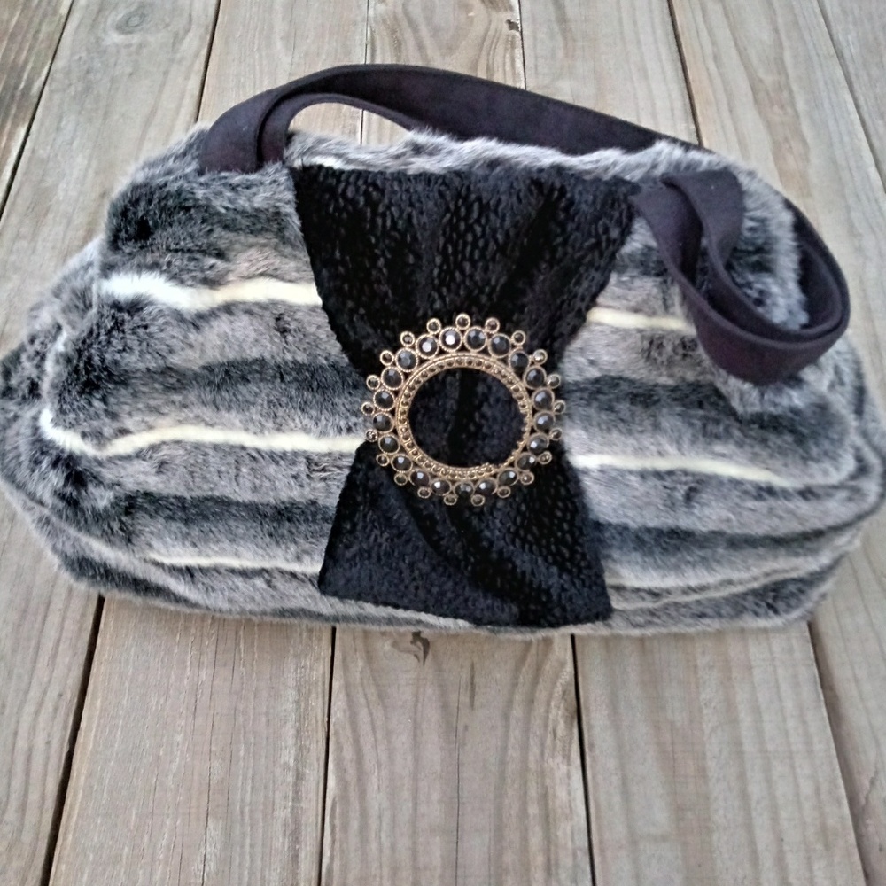 Atenti Faux Fur "Doctor" Bag